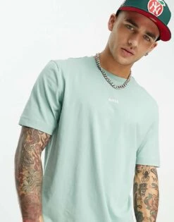 BOSS Orange Tchup Relaxed Fit Logo T-shirt In Green For Men