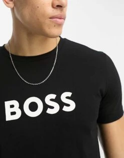BOSS Bodywear Logo Beach T-shirt In Black - BLACK For Men