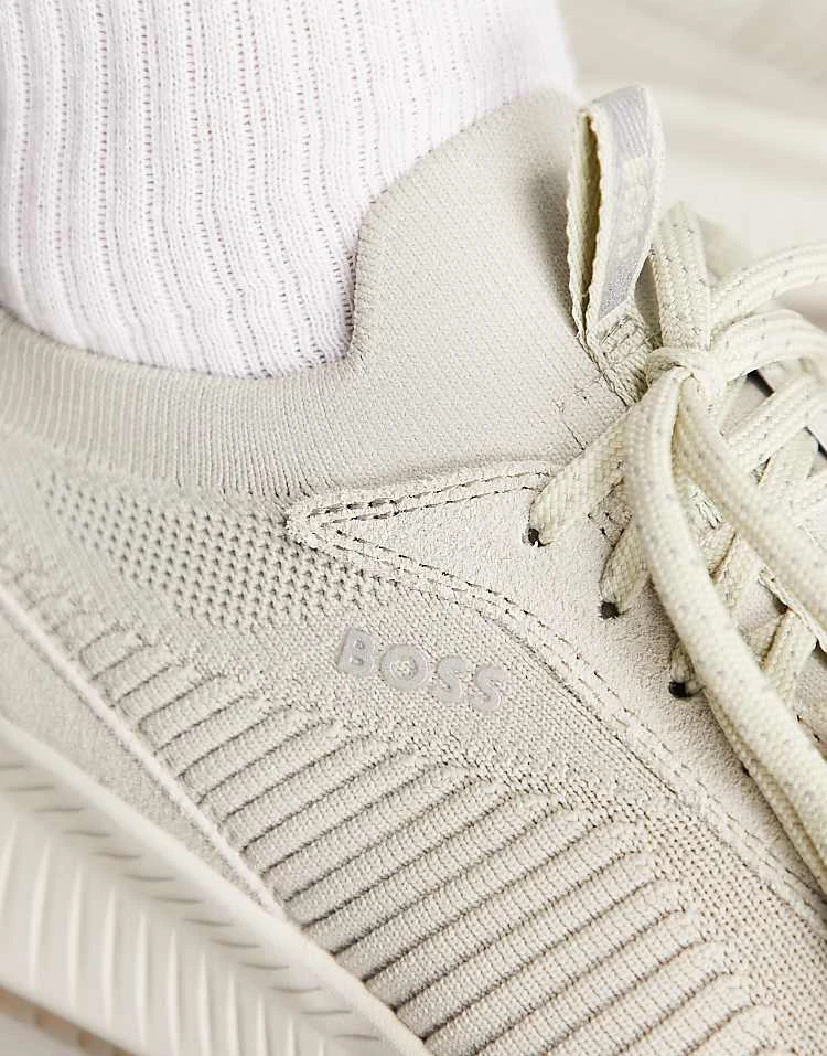 BOSS Orange BOSS EVO Trainers In Off White For Men - Image 3
