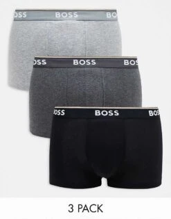 Boss Bodywear 3 Pack Trunks In Multi For Men