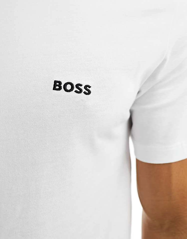 Boss Bodywear 3 Pack Logo T-shirts In White, Khaki And Black For Men Multi - Image 3