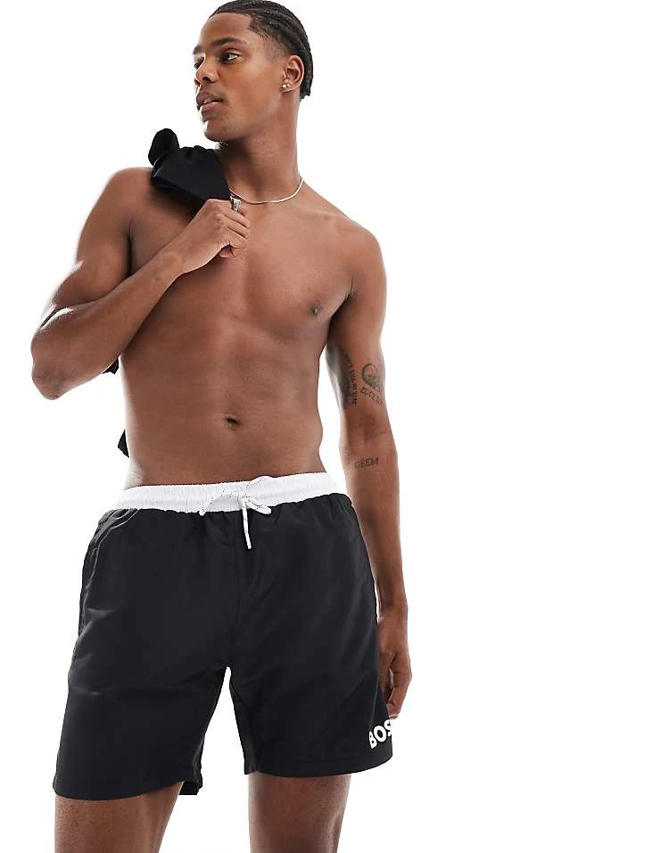 BOSS Bodywear Boss Starfish Swim Short In Black For Men - Image 4