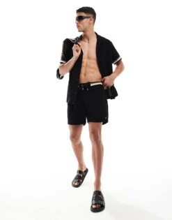 BOSS Bodywear Boss Terry Beach Short In Black For Men