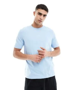 BOSS Orange TChup Logo T-shirt In Light Blue For Men 460-open Blue