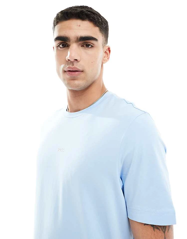 BOSS Orange TChup Logo T-shirt In Light Blue For Men 460-open Blue - Image 3