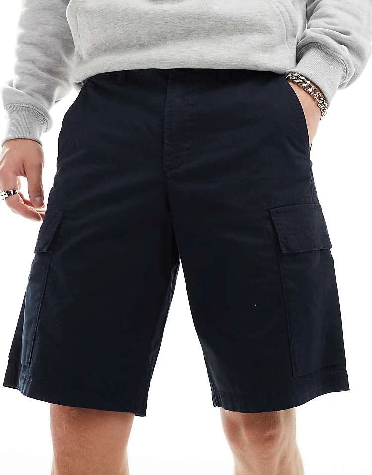 BOSS Orange Sisla Cargo Shorts In Dark Blue For Men 404-dark Blue - Image 5
