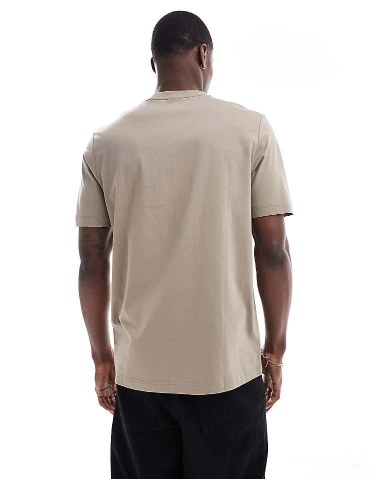 BOSS Green Logo T-shirt In Khaki For Men Pastel Green - Image 4