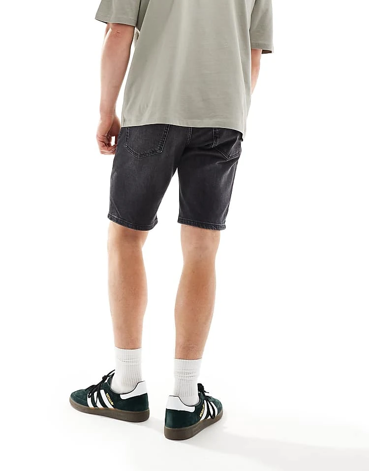 BOSS Orange ReMaine Denim Shorts In Dark Grey For Men 019-charcoal - Image 4