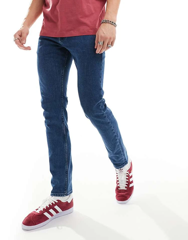 BOSS Orange Delaware Straight Leg Jeans In Mid Wash For Men 421-medium Blue