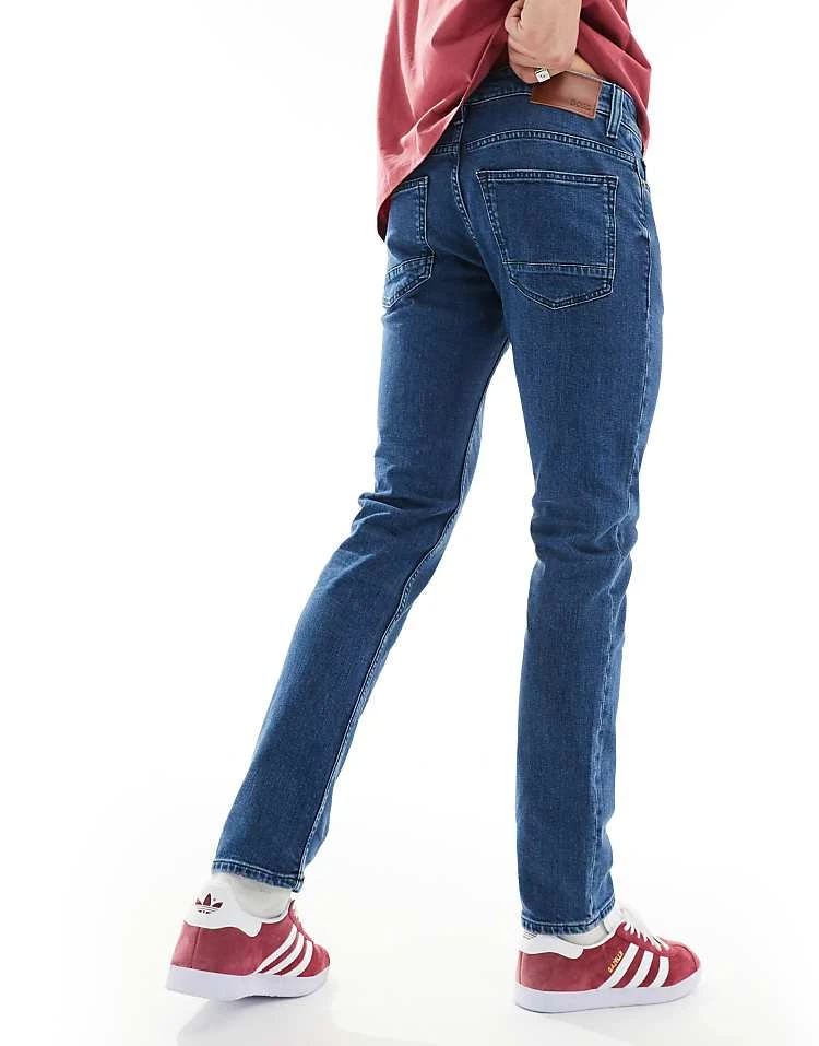 BOSS Orange Delaware Straight Leg Jeans In Mid Wash For Men 421-medium Blue - Image 2