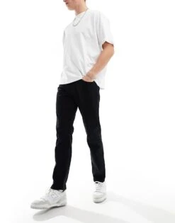 BOSS Orange ReMaine Straight Leg Jeans In Black For Men 003-black