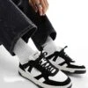 BOSS Orange BOSS Baltimore Tenn Trainers In White And Black For Men Charcoal