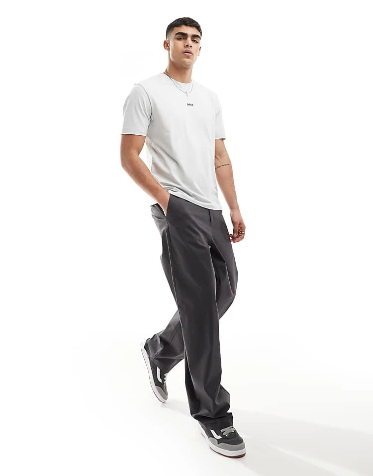 BOSS Orange Tchup T-shirt In Light Grey For Men - Image 3