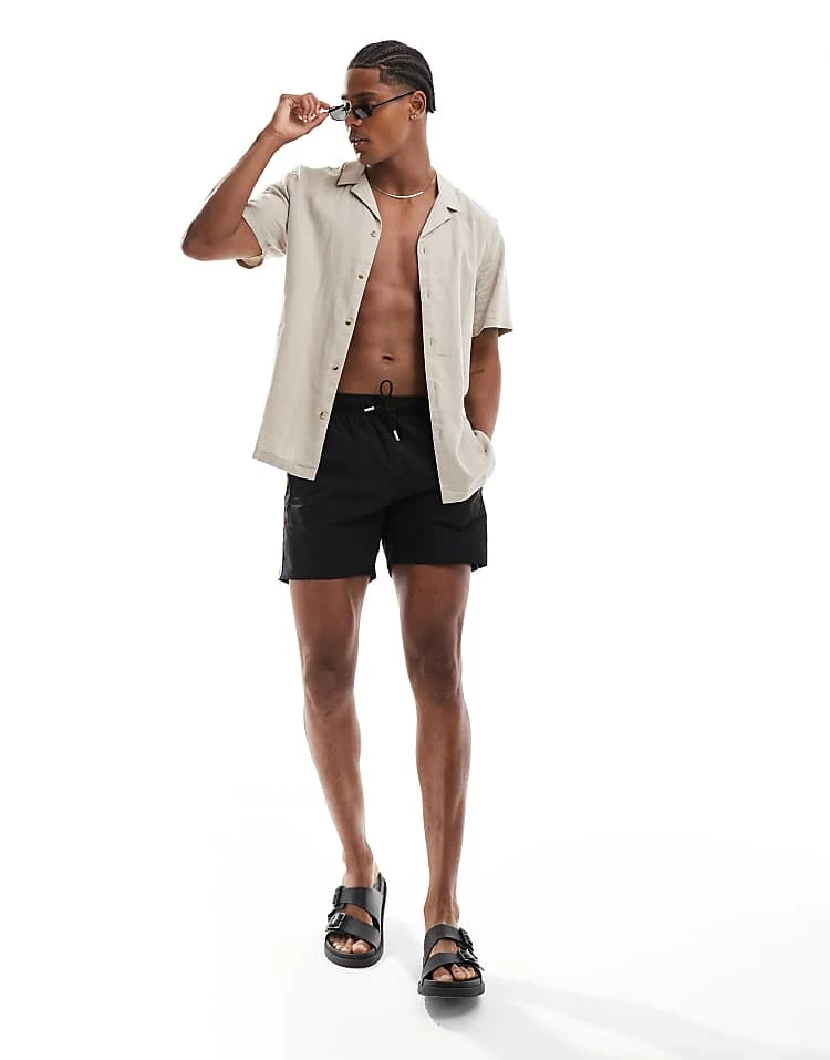 BOSS Bodywear Boss Iconic Swim Short In Black For Men - Image 2