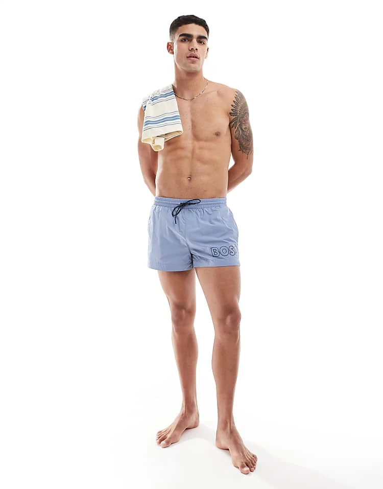 BOSS Bodywear Boss Mooneye Swim Short In Blue For Men - Image 3
