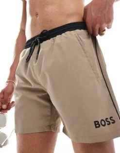 BOSS Bodywear Boss Starfish Swim Short In Brown For Men