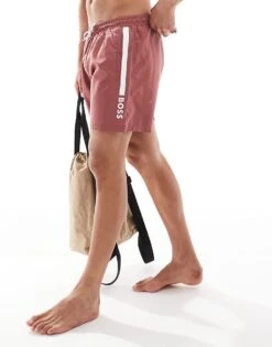 BOSS Bodywear Boss Dolphin Swim Short In Red For Men