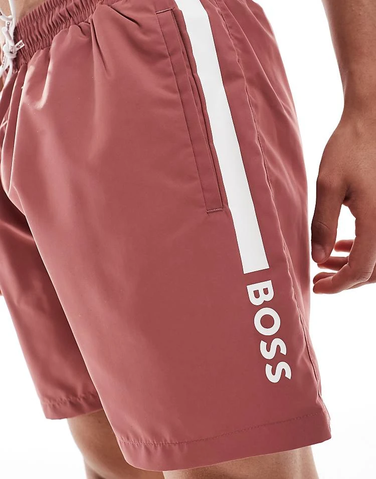 BOSS Bodywear Boss Dolphin Swim Short In Red For Men - Image 4