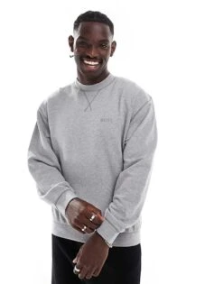 Boss Bodywear Contemporary Sweatshirt In Grey For Men