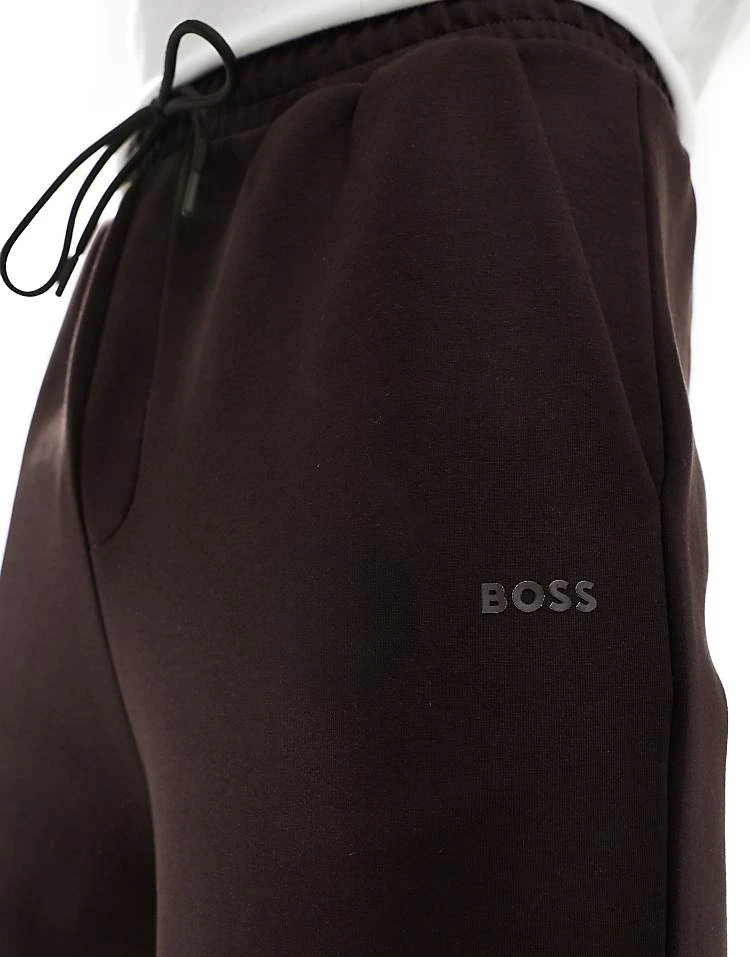 BOSS GREEN Headlo Jersey Shorts In Dark Brown For Men - Image 3