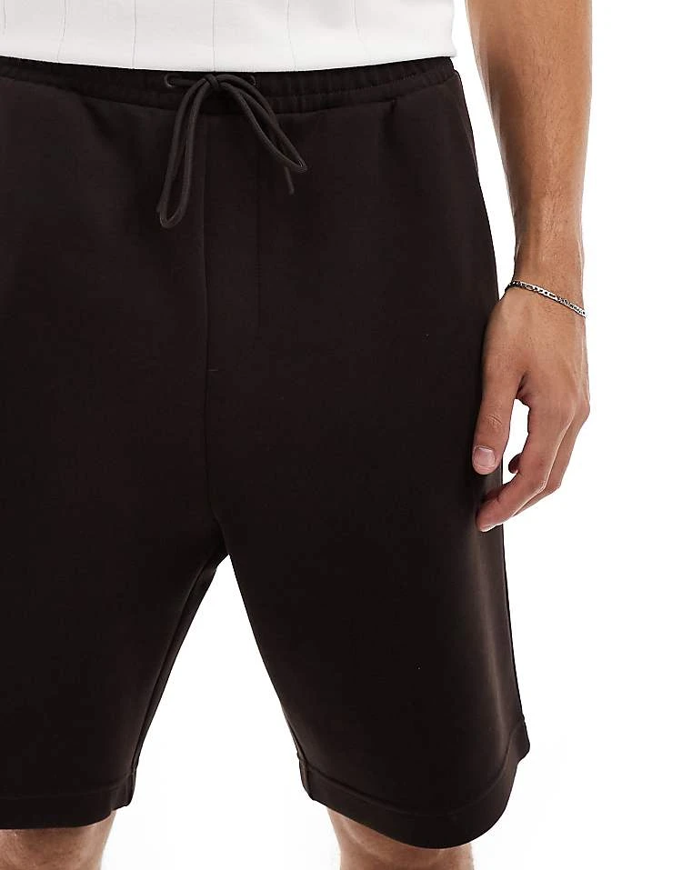 BOSS GREEN Headlo Jersey Shorts In Dark Brown For Men - Image 5