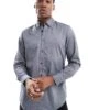 BOSS Orange Rickert Oxford Long Sleeve Shirt In Navy For Men
