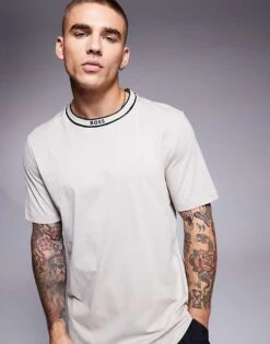 BOSS Green Tee5 T-shirt In Beige For Men