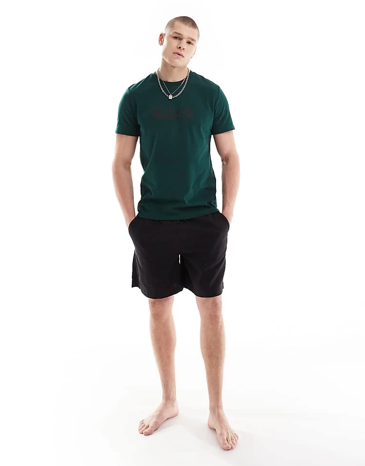 BOSS Bodywear BOSS Swimwear T-shirt In Forest Green For Men - Image 2