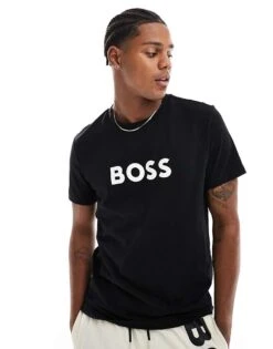 BOSS Bodywear BOSS Swimwear T-shirt In Black For Men