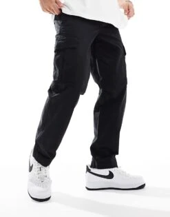 BOSS Orange Sisla Cargo Trousers In Black For Men