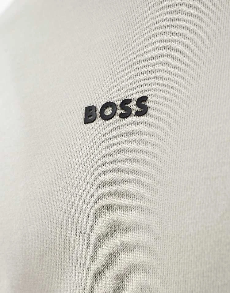 BOSS Orange Sweatshirt In Beige With Central Logo Print For Men - Image 3