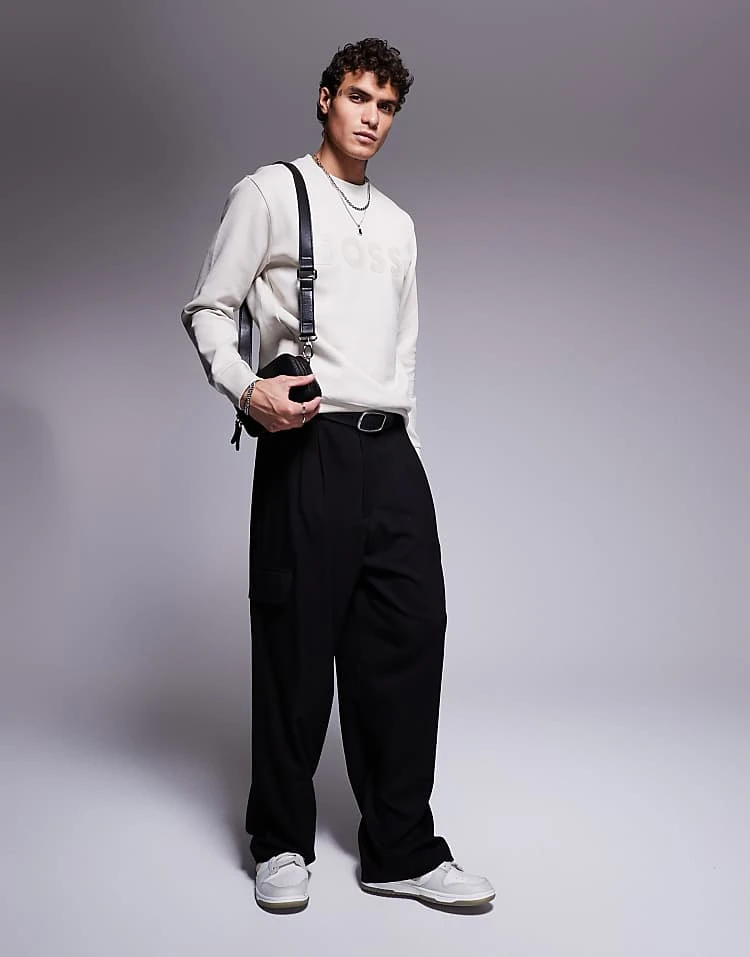 BOSS Green Salbo Sweatshirt In Beige For Men - Image 4