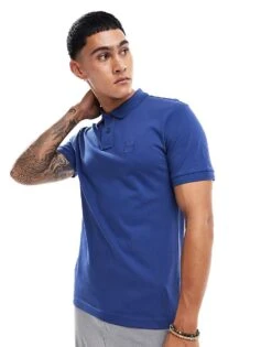 BOSS Orange Passenger Polo Shirt Slim Fit In Navy For Men