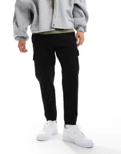 BOSS Green Urbanex Cargo Trousers In Black For Men