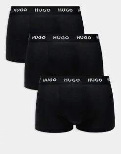 BOSS Bodywear HUGO Bodywear 3 Pack Trunks In Black For Men