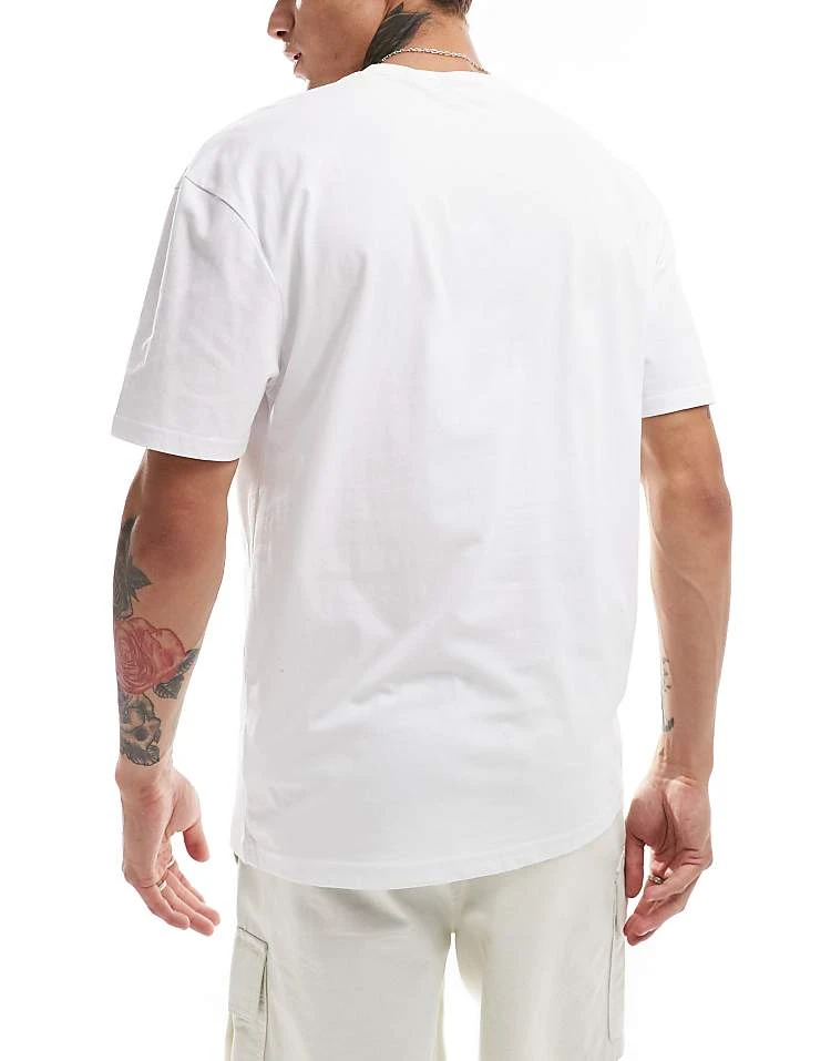 BOSS Bodywear HUGO Swimwear Relaxed T-shirt In White With Placement Logo For Men - Image 3
