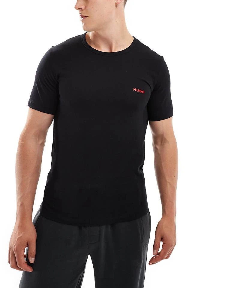 BOSS Bodywear HUGO Bodywear 3 Pack T-shirt In Black For Men - Image 2