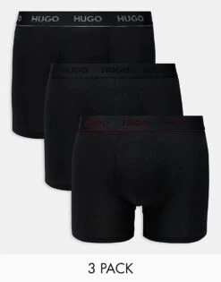 BOSS Bodywear HUGO Bodywear 3 Pack Boxer Briefs In Black For Men