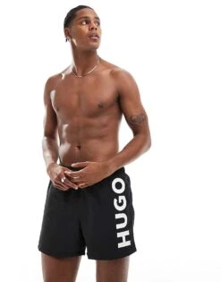 BOSS Bodywear HUGO Swimwear Abas Swim Shorts In Black For Men