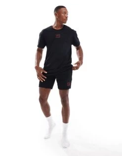 BOSS Bodywear HUGO Bodywear Co-ord Laze Shorts In Black For Men