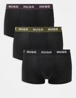 BOSS Bodywear HUGO Bodywear 3 Pack Trunks In Multi For Men Black