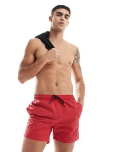 BOSS Bodywear HUGO Swimwear Haiti Swim Shorts In Red For Men