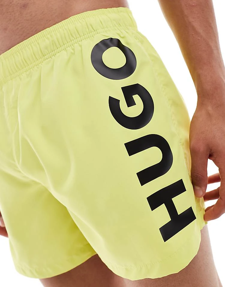 BOSS Bodywear HUGO Swimwear Abas Swim Shorts In Yellow For Men - Image 3