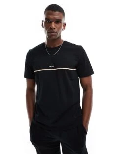 BOSS Bodywear Co-ord Unique T-shirt In Black For Men