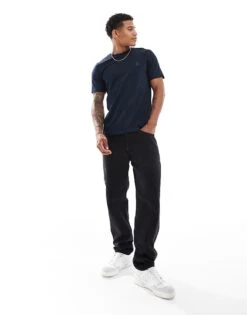 BOSS Orange BOSS Tales Box Logo T-shirt In Navy - NAVY For Men