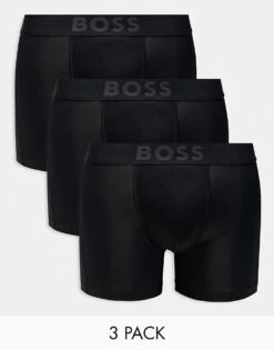 BOSS Bodywear 3 Pack Active Boxer Briefs In Black For Men