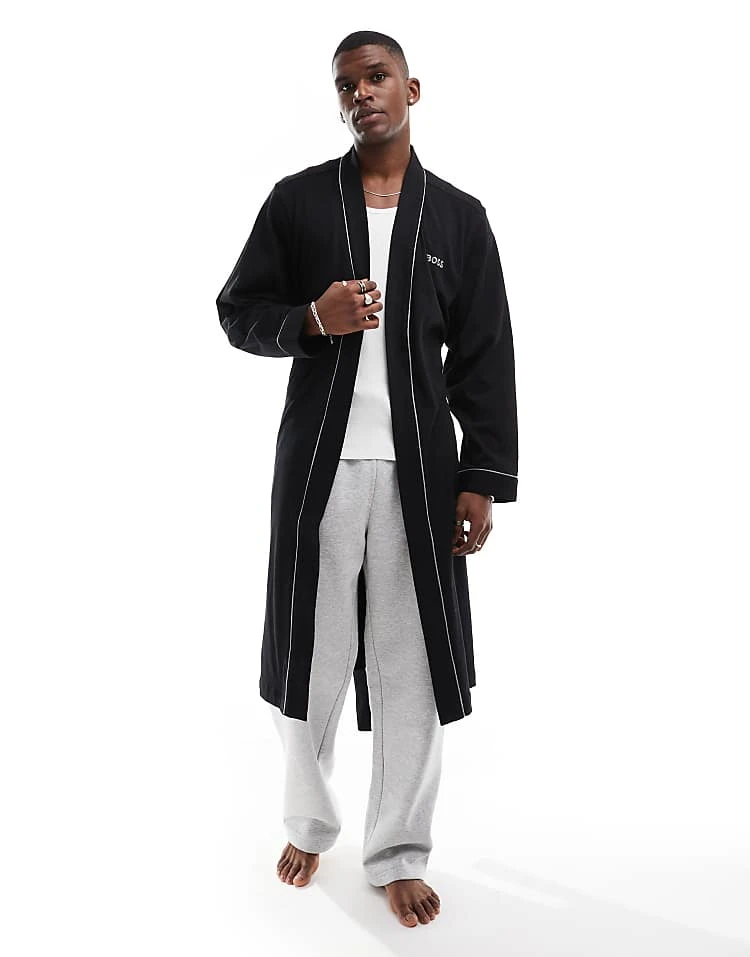 BOSS Bodywear Dressing Gown In Black For Men