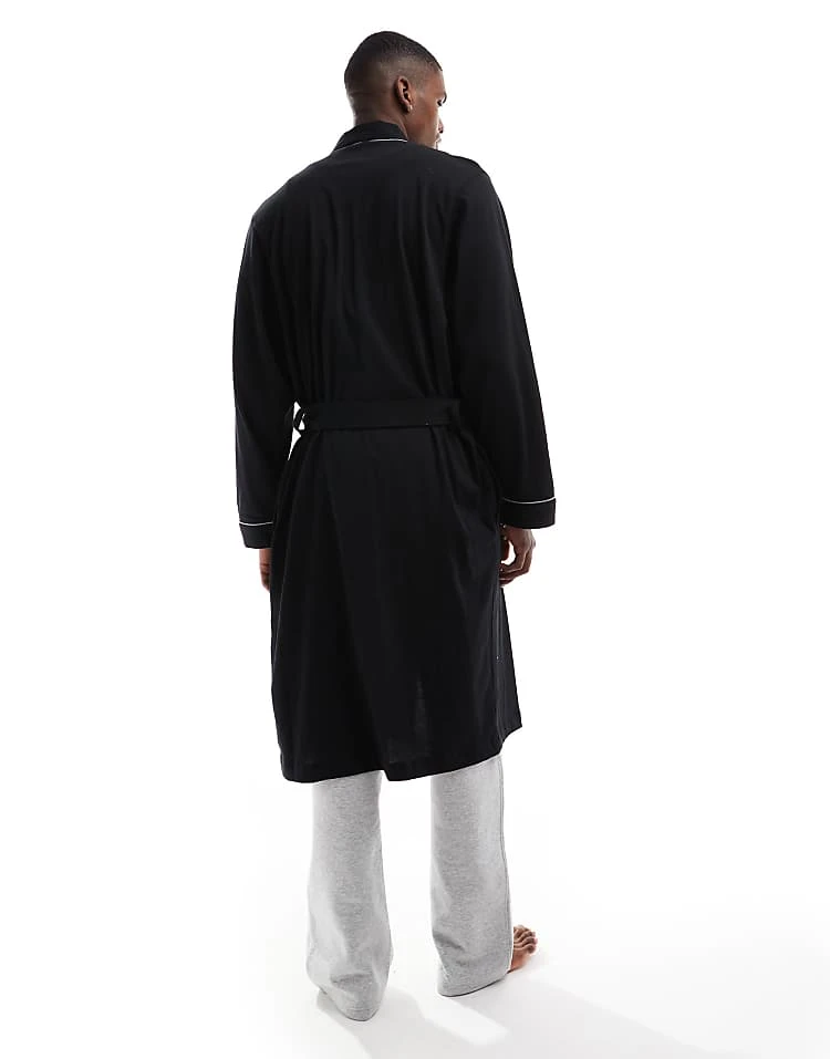 BOSS Bodywear Dressing Gown In Black For Men - Image 2