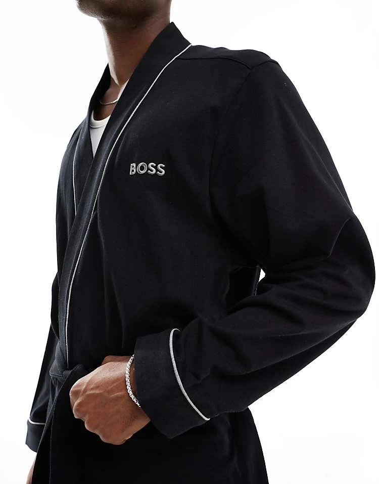 BOSS Bodywear Dressing Gown In Black For Men - Image 3