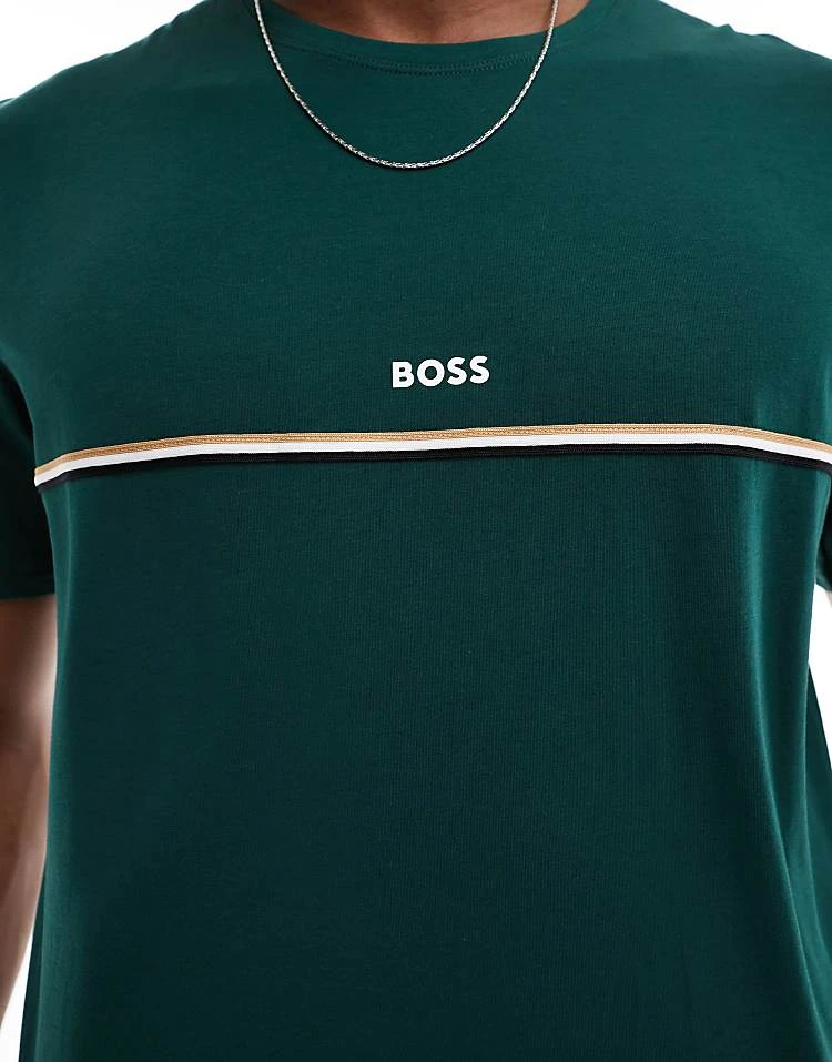 BOSS Bodywear Unique T-shirt In Green For Men Multi - Image 3